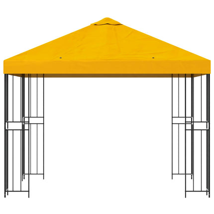 Paviljong 3 x 3 m Gul Polyester och Stål 190 gsm