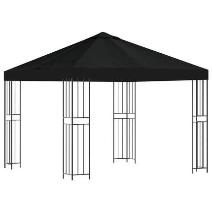 Paviljong 3 x 3 m Svart Polyester och Stål 190 gsm