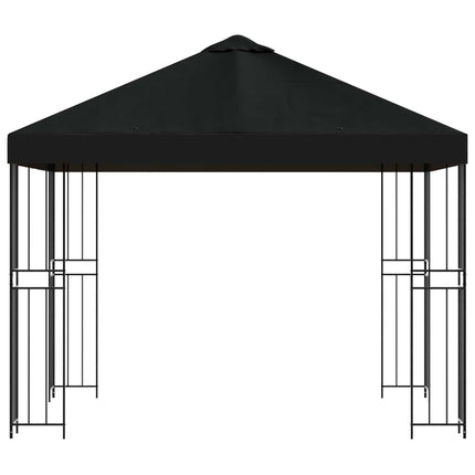 Paviljong 3 x 3 m Svart Polyester och Stål 190 gsm