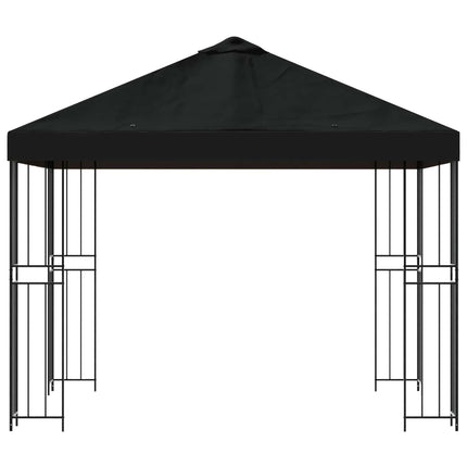 Paviljong 3 x 3 m Svart Polyester och Stål 190 gsm