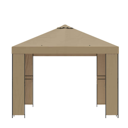 Paviljong 3 x 3 m Beige Polyester och Stål 190 gsm