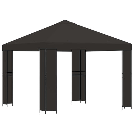 Paviljong 3 x 3 m Antracit Polyester och Stål 190 gsm