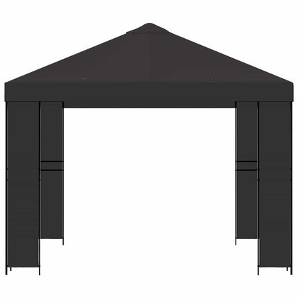Paviljong 3 x 3 m Antracit Polyester och Stål 190 gsm