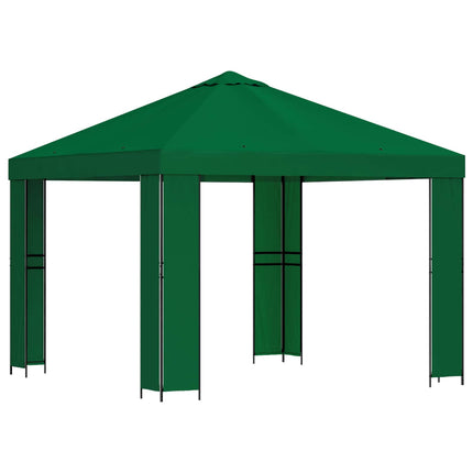 Paviljong 3 x 3 m Grön Polyester och Stål 190 gsm