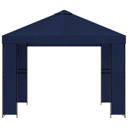 Paviljong 3 x 3 m Blå Polyester och Stål 190 gsm