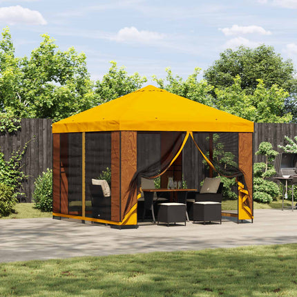 Paviljong 3 x 3 m Gul Polyester och Stål 190 gsm