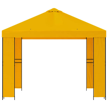 Paviljong 3 x 3 m Gul Polyester och Stål 190 gsm