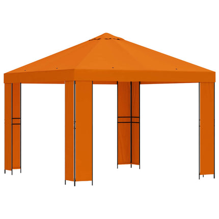Paviljong 3 x 3 m Orange Polyester och Stål 190 gsm