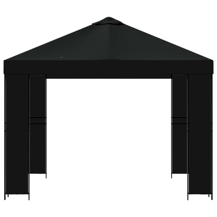 Paviljong 3 x 3 m Svart Polyester och Stål 190 gsm