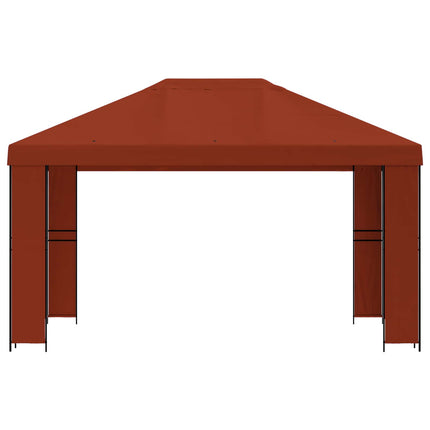 Paviljong 4 × 3 m Terracotta Polyester och Stål 190 gsm