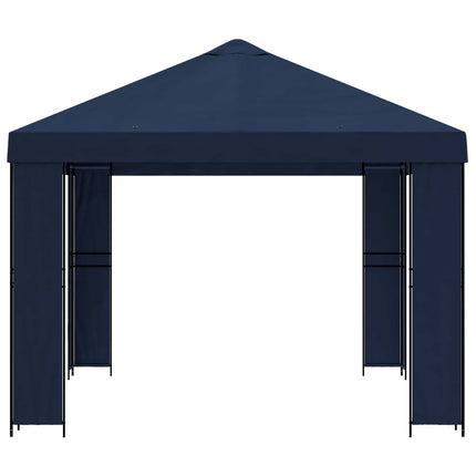 Paviljong 4 × 3 m Blå Polyester och Stål 190 gsm
