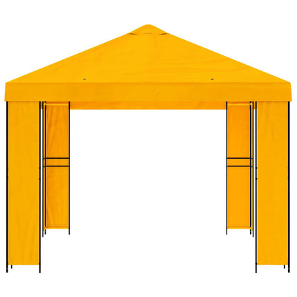 Paviljong 4 × 3 m Gul Polyester och Stål 190 gsm