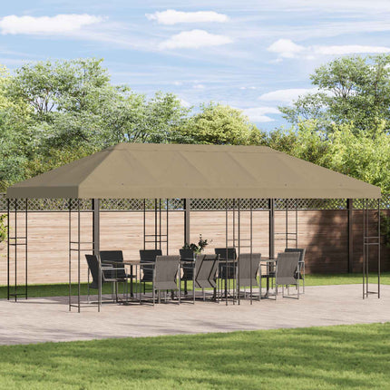 Gazebo taköverdrag 6 x 3 m Beige Polyester 190