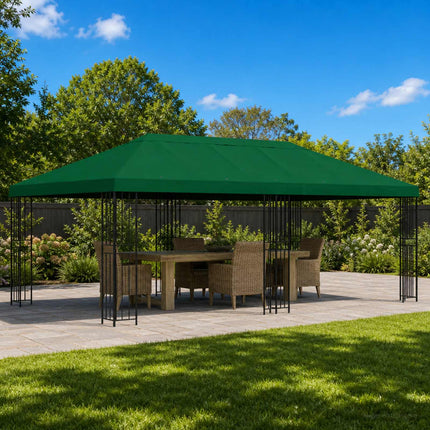 Gazebo taköverdrag 6 x 3 m Grön Polyester 190