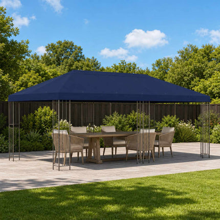 Gazebo taköverdrag 6 x 3 m Blå Polyester 190