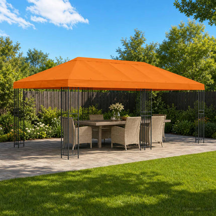Gazebo taköverdrag 6 x 3 m Orange Polyester 190