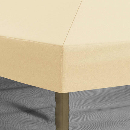 Gazebo-tak med sidoväggar 6 x 3 m Gräddvit Polyester 190