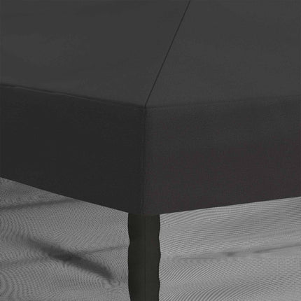 Gazebo-tak med sidoväggar 6 x 3 m Antracit Polyester 190