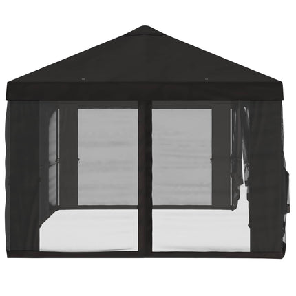 Gazebo-tak med sidoväggar 6 x 3 m Antracit Polyester 190