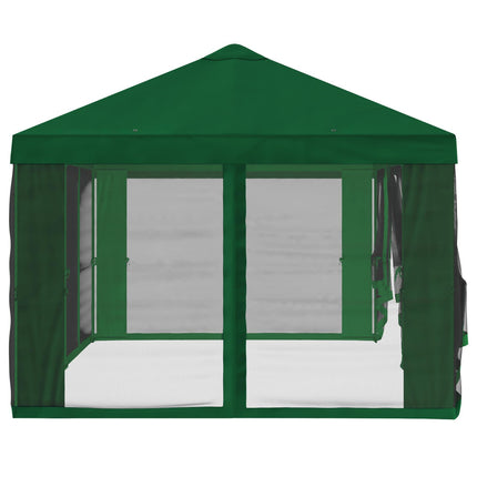 Gazebo-tak med sidoväggar 6 x 3 m Grön Polyester 190