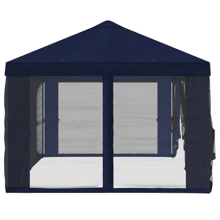 Gazebo-tak med sidoväggar 6 x 3 m Blå Polyester 190