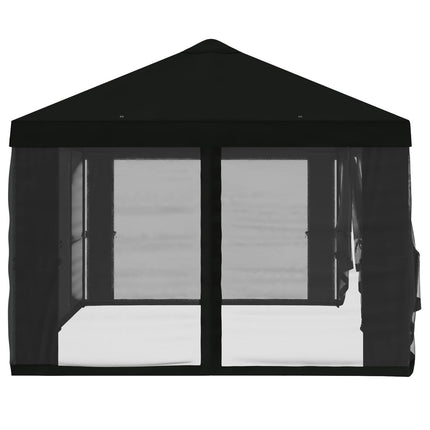 Gazebo-tak med sidoväggar 6 x 3 m Svart Polyester 190