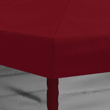 Gazebo-tak med sidoväggar 6 x 3 m Vinröd Polyester 190