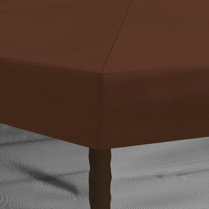 Gazebo-tak med sidoväggar 6 x 3 m Brun Polyester 190