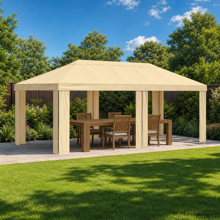 Tältöverdrag 6 x 3 m Gräddvit Polyester 190 gsm