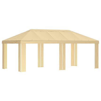 Tältöverdrag 6 x 3 m Gräddvit Polyester 190 gsm