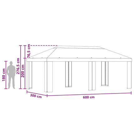 Tältöverdrag 6 x 3 m Brun Polyester 190 gsm