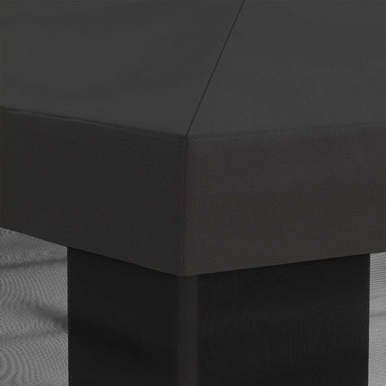 Gazebo-tak med sidoväggar Antracit 600,5 x 300,5 cm Polyester