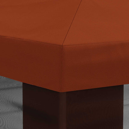Gazebo-tak med sidoväggar Terracotta 600,5 x 300,5 cm Polyester