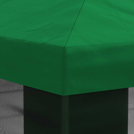Gazebo-tak med sidoväggar Grön 600,5 x 300,5 cm Polyester