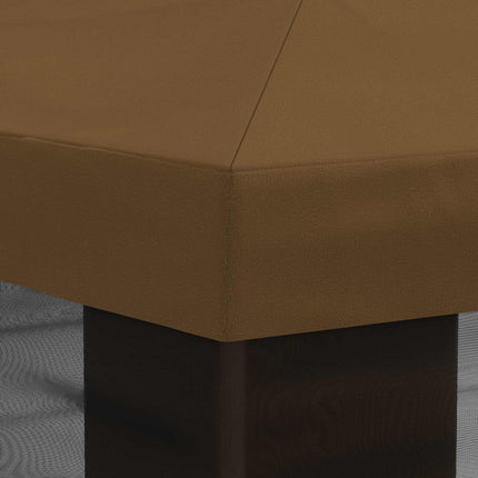 Gazebo-tak med sidoväggar Taupe 600,5 x 300,5 cm Polyester