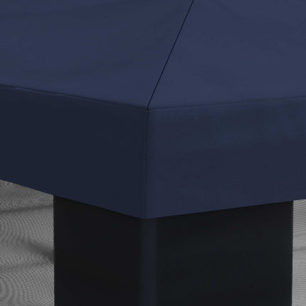 Gazebo-tak med sidoväggar Blå 600,5 x 300,5 cm Polyester