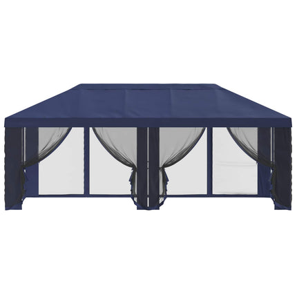 Gazebo-tak med sidoväggar Blå 600,5 x 300,5 cm Polyester