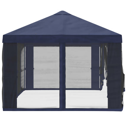 Gazebo-tak med sidoväggar Blå 600,5 x 300,5 cm Polyester