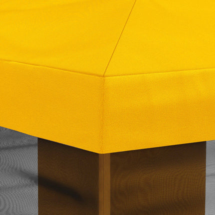 Gazebo-tak med sidoväggar Gul 600,5 x 300,5 cm Polyester