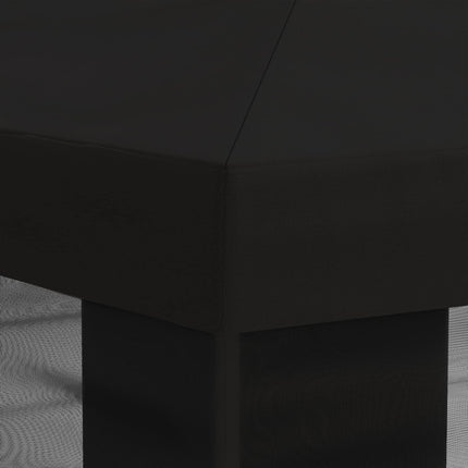 Gazebo-tak med sidoväggar Svart 600,5 x 300,5 cm Polyester