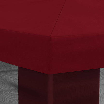 Gazebo-tak med sidoväggar Vinröd 600,5 x 300,5 cm Polyester