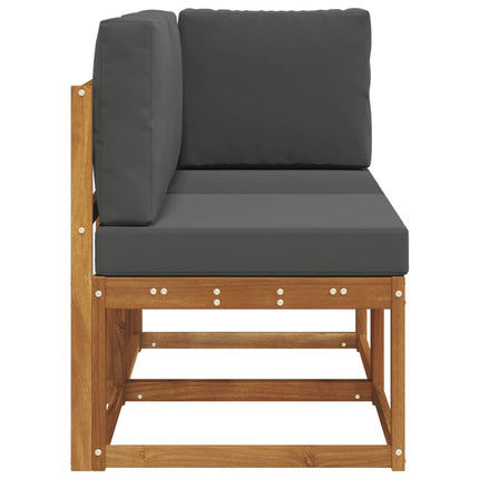 Modulsoffa utomhus mitt och hörn 2 Stycke Naturlig och Antracit