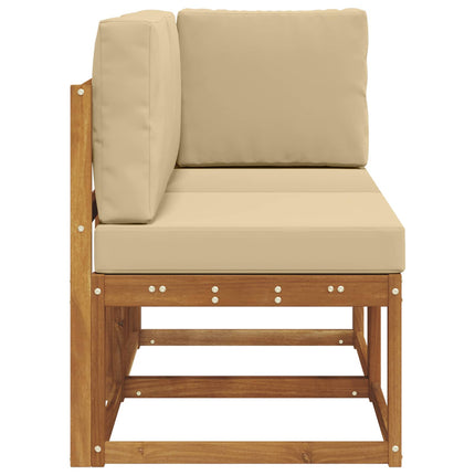 Modulsoffa utomhus mitt och hörn 2 Stycke Naturlig och Beige
