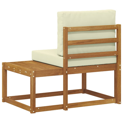 Modulsoffa utomhus Naturfärg 91 x 63 x 73 cm Massivt Akaciaträ