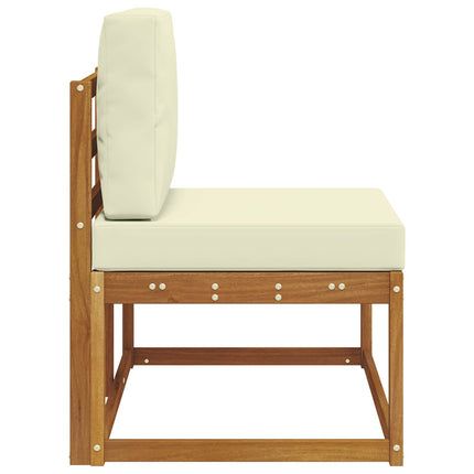 Modulsoffa utomhus Naturfärg 91 x 63 x 73 cm Massivt Akaciaträ