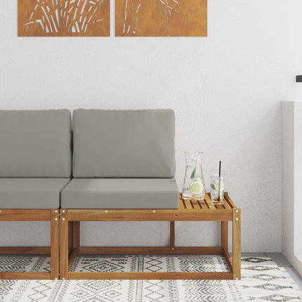 Modulsoffa utomhus Naturfärg 91 x 63 x 73 cm Massivt Akaciaträ