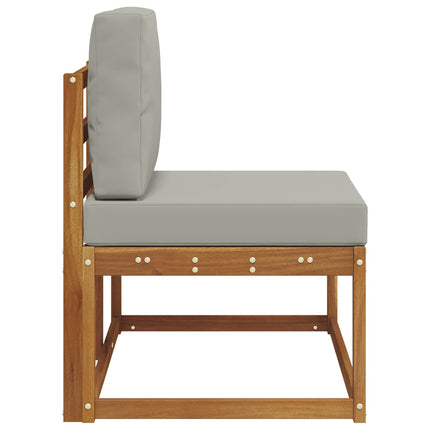 Modulsoffa utomhus Naturfärg 91 x 63 x 73 cm Massivt Akaciaträ