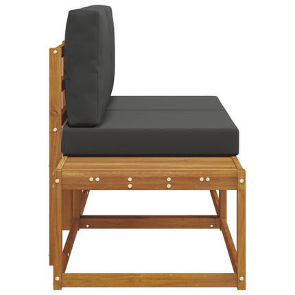 Modulsoffa utomhus med kudde 2 Stycke Naturlig och Antracit