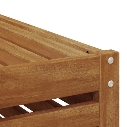 Modulsoffa utomhus Naturfärg 91 x 63 x 73 cm Massivt Akaciaträ