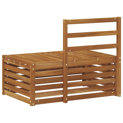 Modulsoffa utomhus Naturfärg 91 x 63 x 73 cm Massivt Akaciaträ